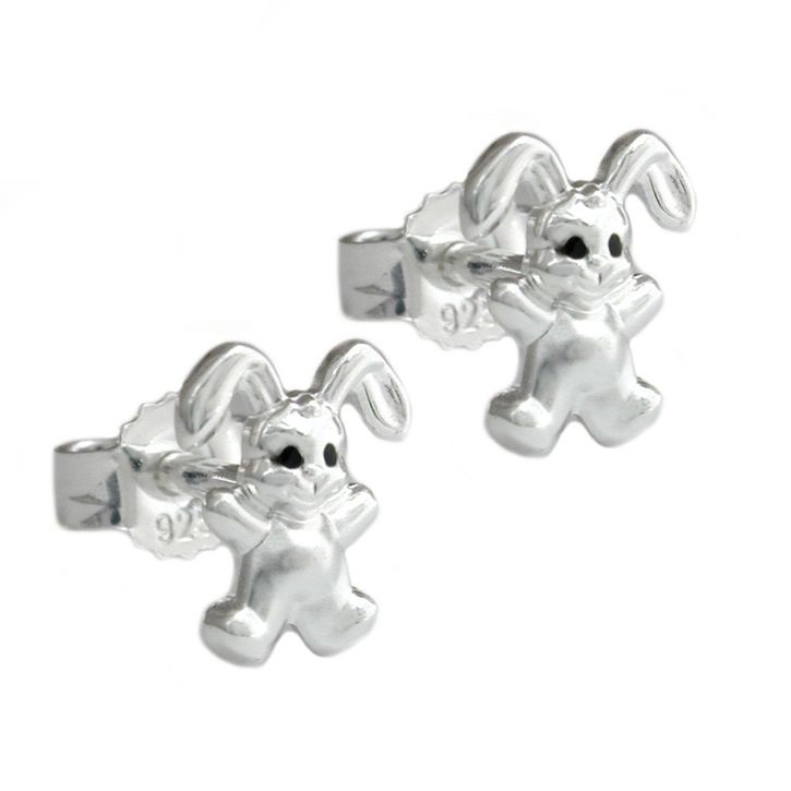 Stecker kleiner Hase 925 Silber für Kinder