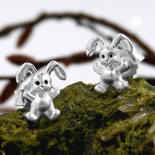 Stecker kleiner Hase 925 Silber für Kinder