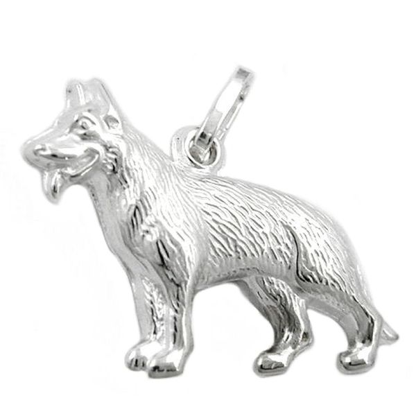 Anhänger Schäferhund aus echtem 925 Silber