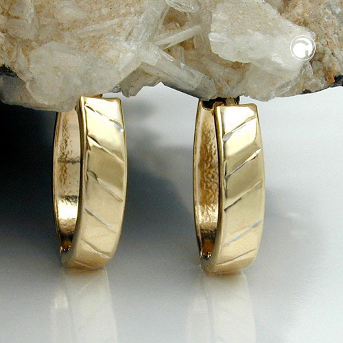 13mm Klappcreolen aus 585 Gold