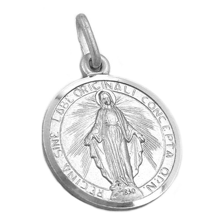 Medaille heilige Mutter Maria 925 Silber