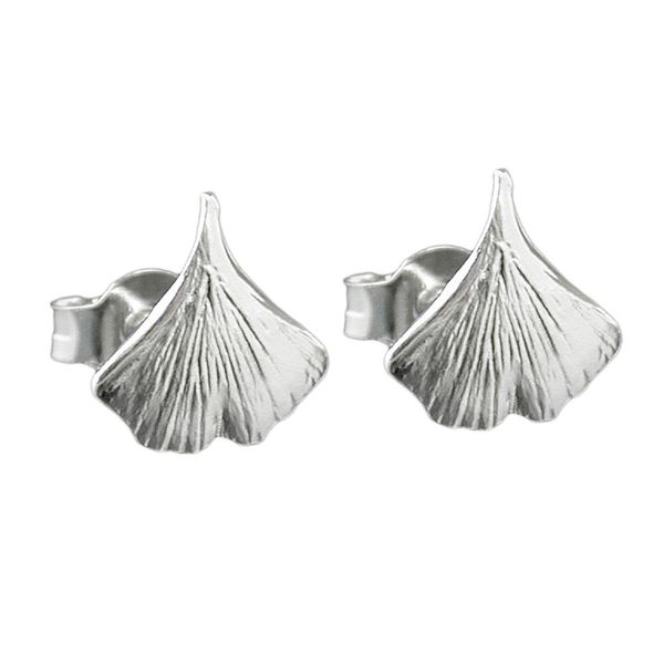 Stecker Ginkgoblatt 925 Silber