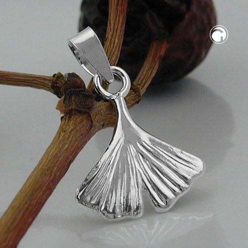 Anhänger Ginkgoblatt aus 925 Silber