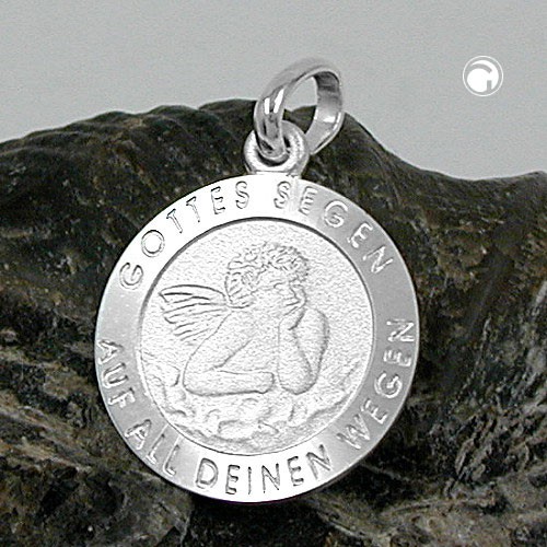 Taufanhänger Medaille Engel 925 Silber