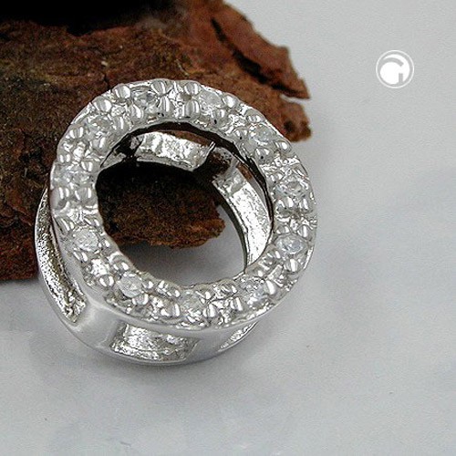 Ringanhänger, Ring mit vielen Zirkonia, 925 Silber