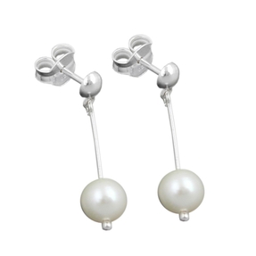 Stecker Ohrstecker Hänger mit Zuchtperle Perle 925 Silber Damen Stecker Ohrstecker Hänger mit Zuchtperle Perle 925 Silber Damen
