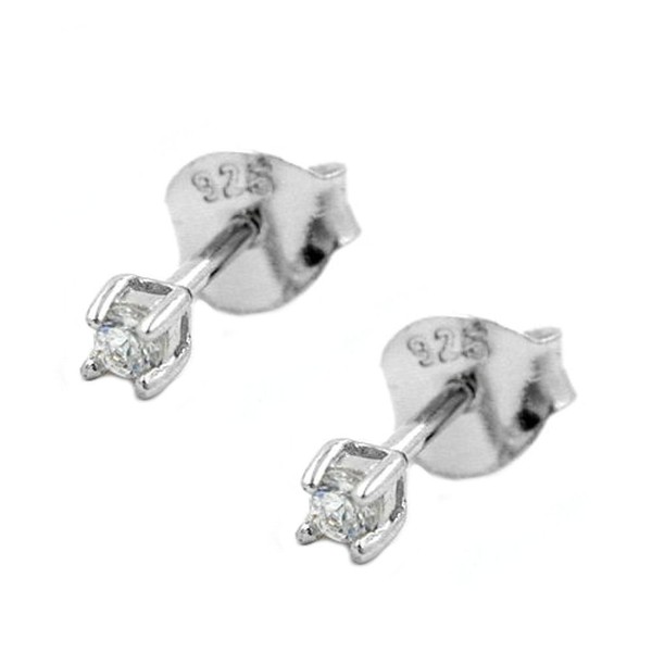 Ohrstecker Viereck Zirkonia 925 Silber