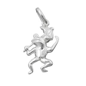 Anhänger Silberanhänger Frosch mit Schirm 925 Sterlingsilber Kinder