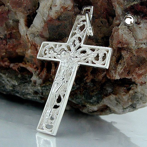 Anhänger Kreuz mit Jesus 925 Silber