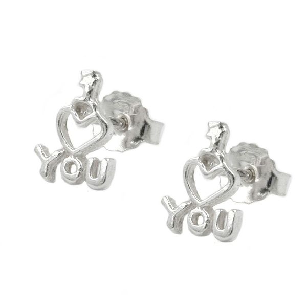 Ohrstecker I LOVE YOU 925 Silber