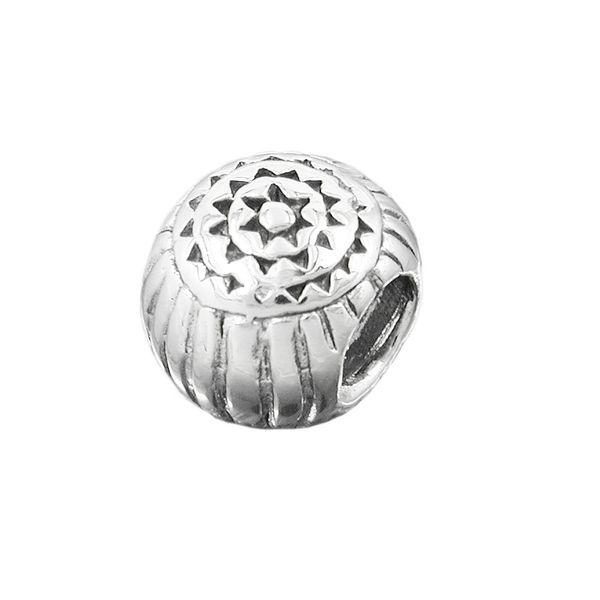 Anhänger Perle-bead geschwärzt 925 Silber