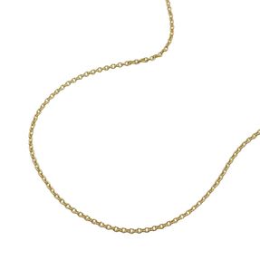 0,7mm Rundankerkette Halskette Collier aus 375 Gold Gelbgold 45cm Goldkette