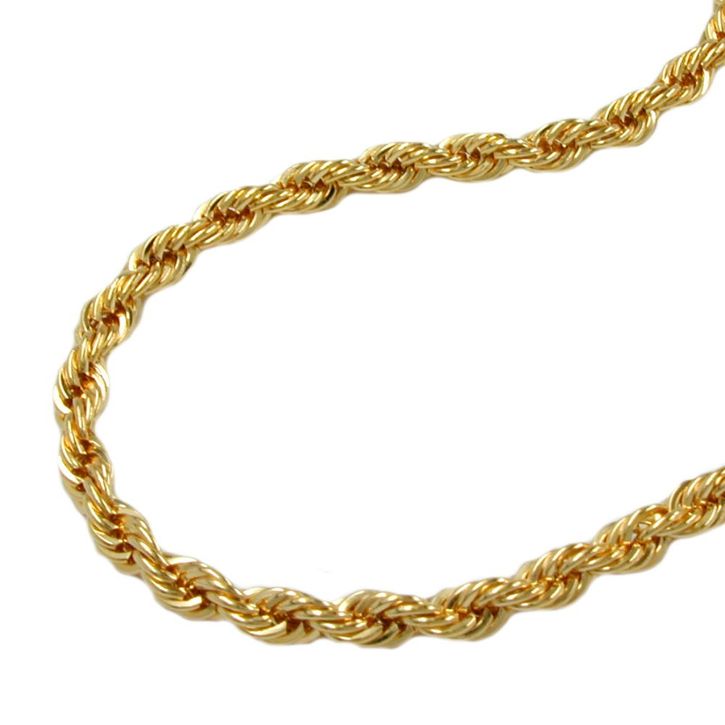 2,1mm Armband Kordelkette 375 Gold 19cm