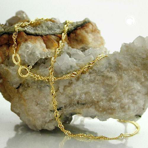 1,8mm Armband Singapur 375 Gold 19cm