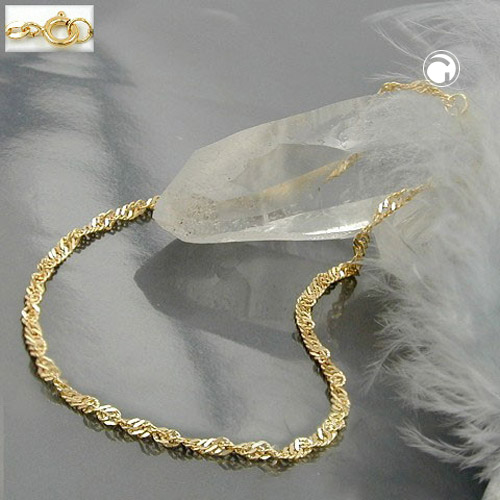 1,8mm Armband Singapur 375 Gold 19cm