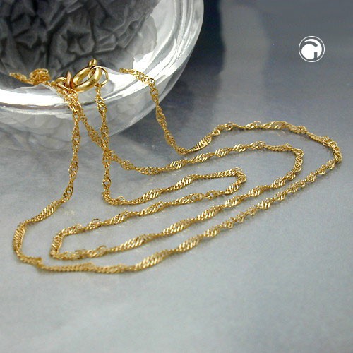 1,3mm Singapurkette 585 Gelbgold 45cm