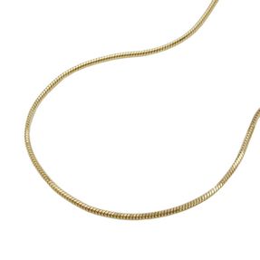 0,7mm Schlangenkette 5-kant Collier Halskette 585 Gelbgold Damen 42cm Goldkette