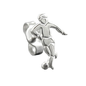 Single Ohrstecker Stecker Fußballspieler 925 Sterling Silber Unisex Single Ohrstecker Stecker Fußballspieler 925 Sterling Silber Unisex