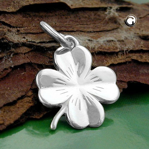 Anhänger Kleeblatt 14x10mm 925 Silber