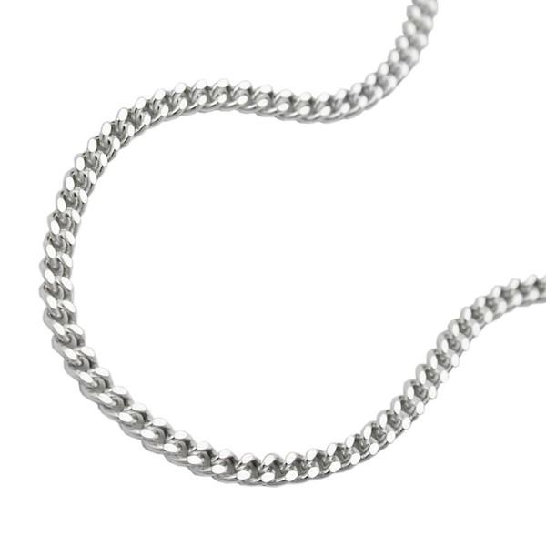 1,7mm Panzerkette flach 925 Silber 70cm Unisex