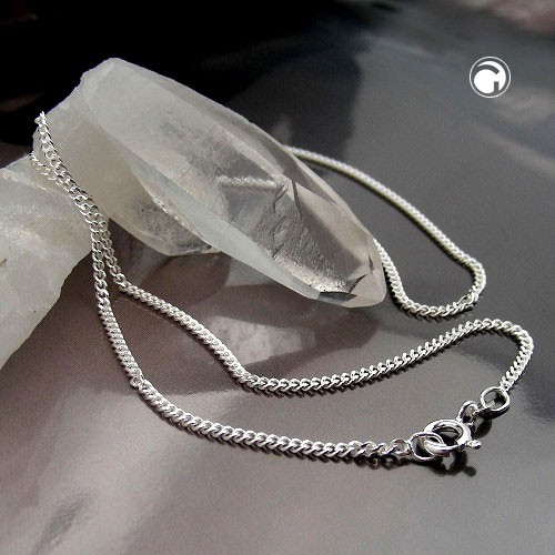 1,7mm Panzerkette flach 925 Silber 70cm Unisex