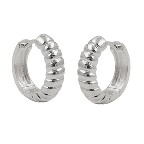 16x4mm Creole Klappcreole Ohrringe spiralförmig 925 Silber Damen 16x4mm Creole Klappcreole Ohrringe spiralförmig 925 Silber Damen