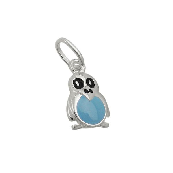 Anhänger Pinguin schwarz-blau 925 Silber Kinder