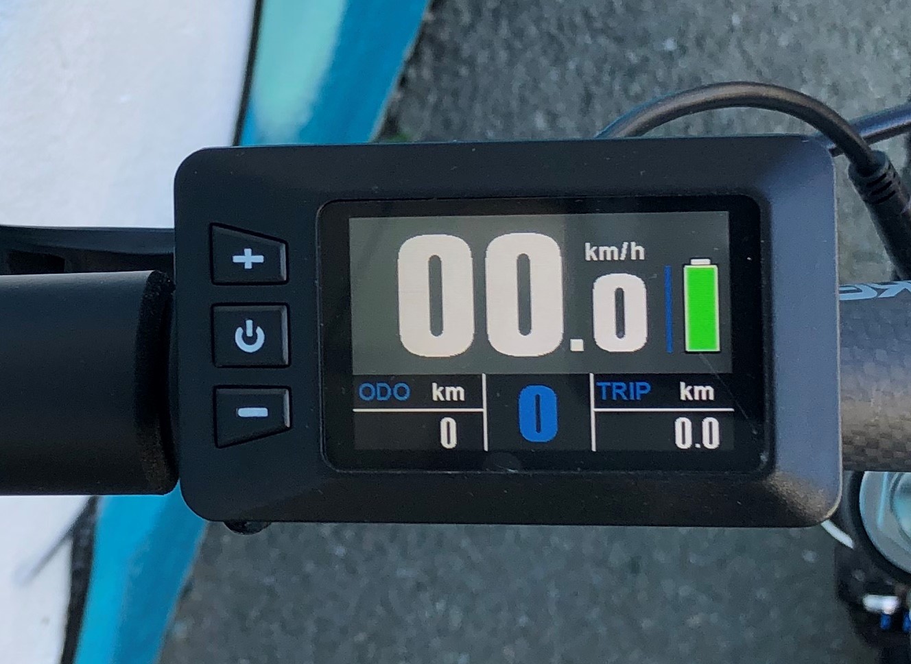 TFT Farbdisplay am Lenker des E-Bikes