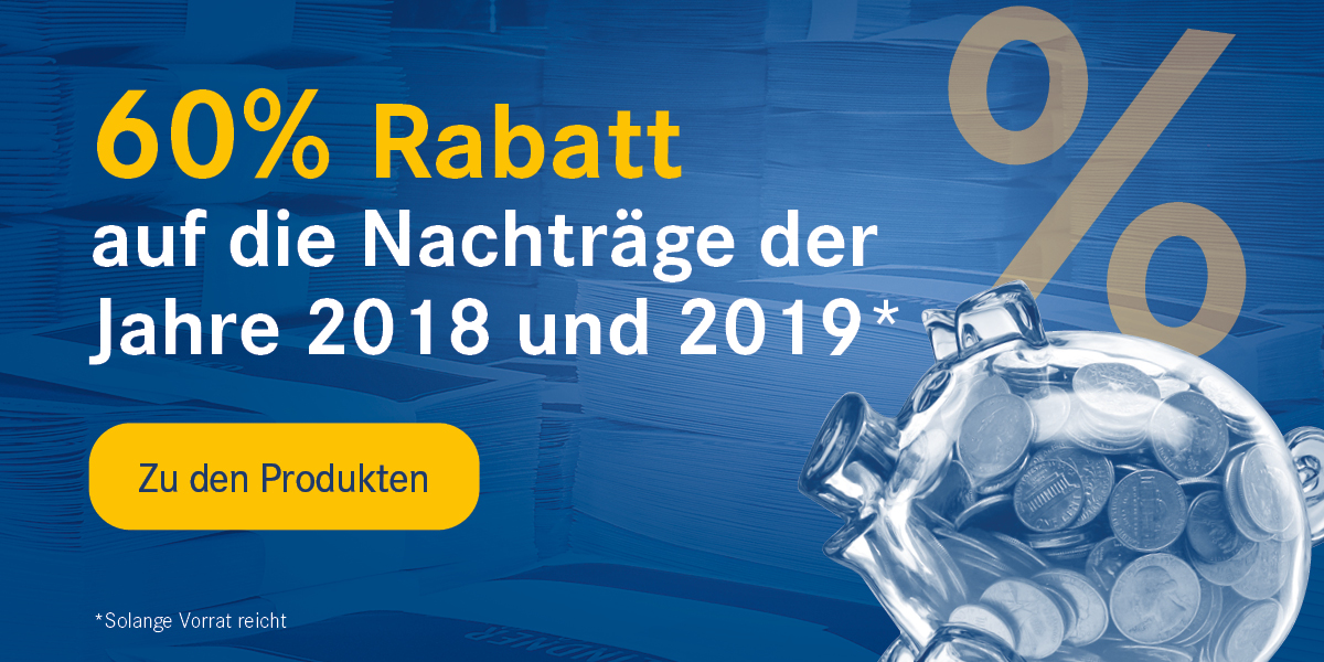 Nachträge 2018 / 2019 60 % reduziert