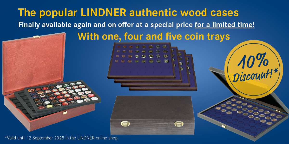 LINDNER Solid wood cases at a special price!