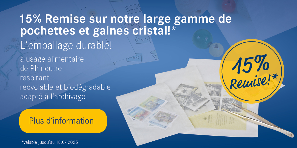 15% Remise sur notre gamme de pochettes et gaines cristal