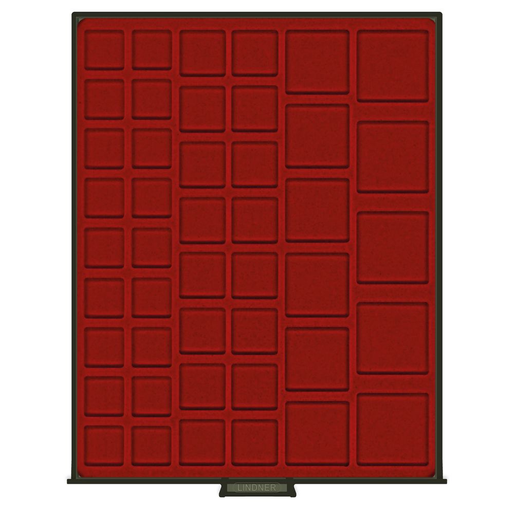 LINDNER Cofanetto Per Monete RAUCHGLAS Con 24 Scomparti - Per Capsule Fino A 42 Mm (Made In Germany)