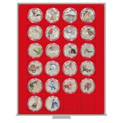 LINDNER Das Original Box per Monete RAUCHGLAS con 20