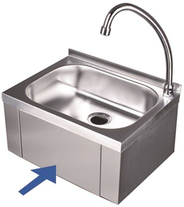 Handwaschbecken für Fricosmos Höhe 230mm Bedienung mit Kniebetätiger