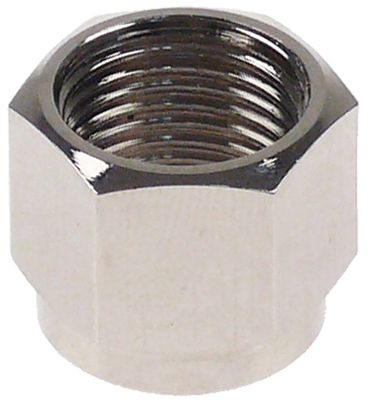 Union nut 5/8"-18UNF height 17,5mm brass chrome plated SW 19