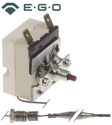 EGO safety thermostat 234°C 1-pole probe 6x98mm 1NC 660mm 16A