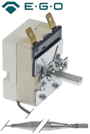 EGO thermostat axis 6x4,6x15mm top 1-pole angle of rotation 270° 1NO 330mm