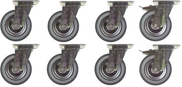 Desmon castor set plate mounting width 32mm ø 125mm 32mm