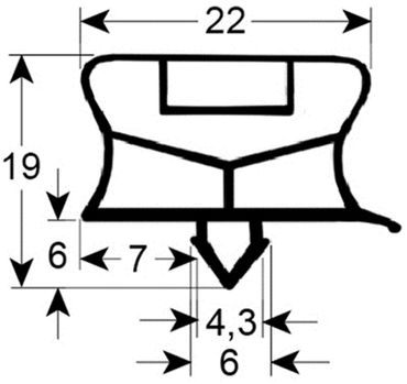 Dichtung für Polaris S120TNN, S120TN, S60TN, Cookmax 622021, 621021