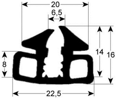 Electrolux Türdichtung für 2FM08B, 244441, 244401 Profil 1820 1400mm