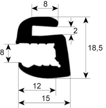 Electrolux Fensterdichtung für 240262, 697302, 775102 Profil 1874