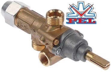 PEL 21S Gashahn für Bertos G6F2B+A2, G6F6B+A6 Achse 8x6,5x22/15mm