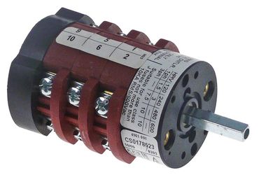 BREMAS CS0178623 Rotary switch for Elektra axle 5x5x23mm 0-1-2 6 20A