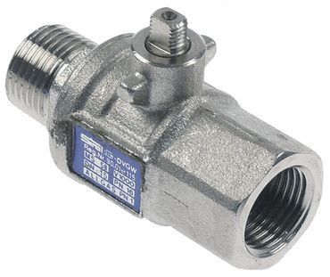 Krefft Kugelhahn 1/2" gerade Breite 30,60mm Höhe 48mm IG 1/2"