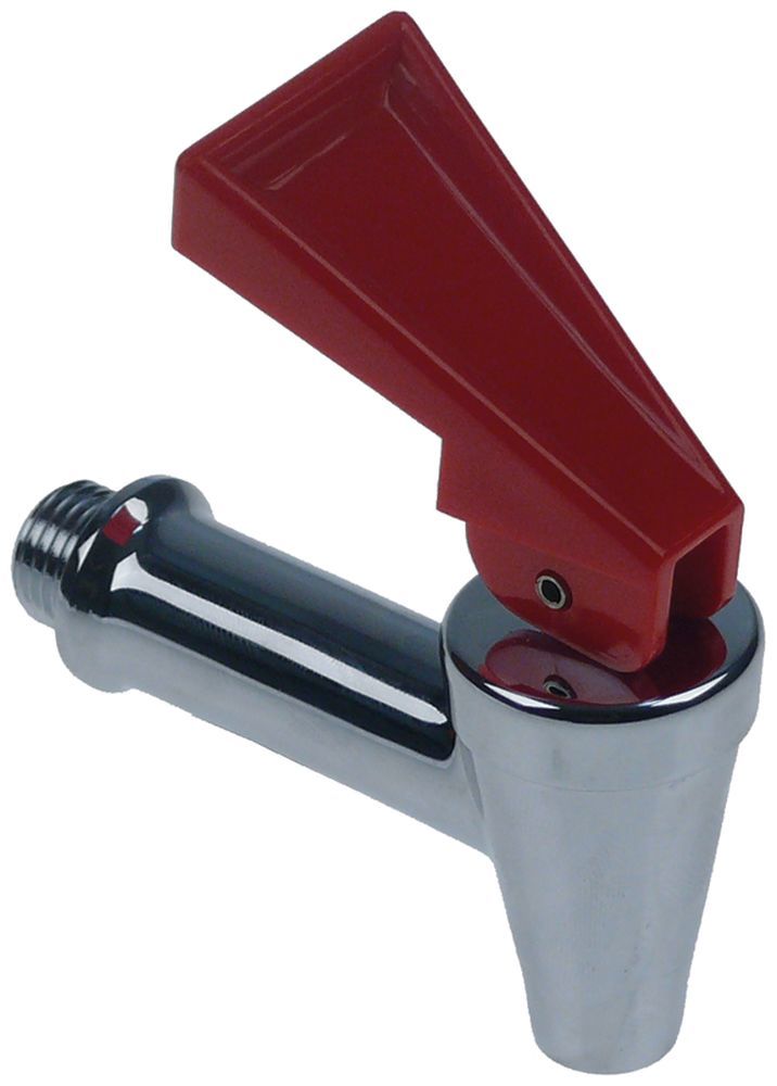 Coffee Queen Auslaufhahn komplett rot 1/4" Rohrlänge 50mm 80.000