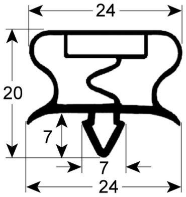 Kältedichtung für Cookmax 671004, Hiber Schockfroster Profil 9195
