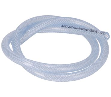 SAIER Gewebeschlauch aus PVC Innen ø 3mm Aussen ø 8mm transparent