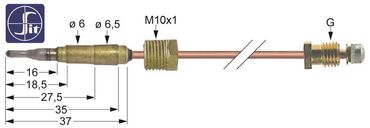 Thermoelement für Giga C4FZFEP, C4FZFGP, B8FZ, Mastro ADA206V, ADA207V