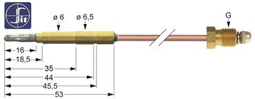 Electrolux thermocouple 290172 for MR/G351, MR/G701, MT/ length 850mm