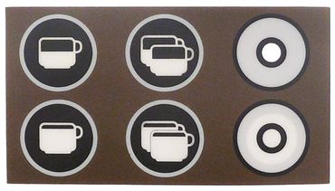 QualityEspresso Futurmat keyboard foil for espresso machine 5 keys